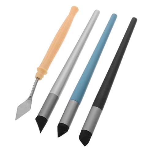 MOLUCKFU 1Satz Ölpastell Mischwerkzeuge mit Weichem Schwammkopf und Scraper Tragbarer Künstler Pinsel für Sanfte Übergänge und Vielseitige Maltechniken für Öl und Aquarellmalerei von MOLUCKFU