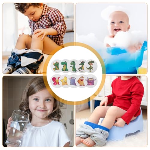 MOLUCKFU 2 Sätze Wiederverwendbare Töpfchentraining Aufkleber mit Farbwechsel Wärmeempfindliche Cartoon Sticker für Jungen und Mädchen Wasserfeste Urin indikator Aufkleber für von MOLUCKFU
