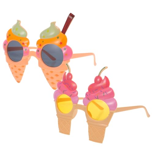 MOLUCKFU 2 Stück Hawaii Partybrillen Eiscreme Leichte Tragbare Lustige Sonnenbrillen für Strand und Sommerparty Farbenfrohe Foto Requisiten für Erwachsene und Mottopartys MOLUCKFU 2 Stück Hawaii Partybrillen Eiscreme Leichte Tragbare Lustige Sonnenbrillen für Strand und Sommerparty Farbenfrohe Foto Requisiten für Erwachsene und Mottopartys von MOLUCKFU