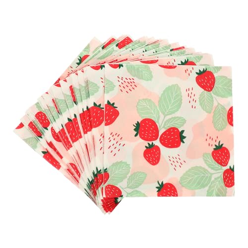 MOLUCKFU 20 Blatt Servietten Mit Erdbeer Aufdruck, Party Servietten, Servietten Für Servietten, Hotel Schreibtisch Servietten, Party Seidenpapier, Party Papierservietten, Urlaubsbedarf, MOLUCKFU 20 Blatt Servietten Mit Erdbeer Aufdruck, Party Servietten, Servietten Für Servietten, Hotel Schreibtisch Servietten, Party Seidenpapier, Party Papierservietten, Urlaubsbedarf, von MOLUCKFU