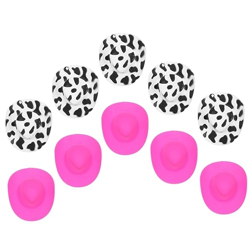 MOLUCKFU 20St kleine Puppen doll Accessories Puppenhut Puppenkleidungszubehör Puppenhausdekoration Puppenhaardekoration zarte kleine Hüte süße Minihüte dekorative Miniaturhüte Plastik von MOLUCKFU