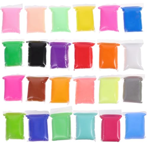 MOLUCKFU 24 Packungen Farben Modelliermasse für Lufttrocknend Formbar und Sicher DIY Bastelset für Kreative Knetarbeiten Vielseitig Mischbar für Mädchen und Jungen Pack von MOLUCKFU