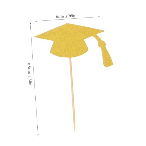 MOLUCKFU 24 Stück Teiliges Graduation Cake Topper Goldene Abschlussmütze Tortendeko Einfache Handhabung Vielseitig Einsetzbar für Schulabschluss Abi Party Kuchen und Cupcake Dekoration MOLUCKFU 24 Stück Teiliges Graduation Cake Topper Goldene Abschlussmütze Tortendeko Einfache Handhabung Vielseitig Einsetzbar für Schulabschluss Abi Party Kuchen und Cupcake Dekoration von MOLUCKFU