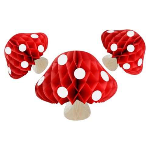 MOLUCKFU 3 Stück Pilz Waben Dekoration Weihnachten Party Hängend Ornament Tafelaufsatz Tisch Topper Party Für Wunderland Dusche Geburtstag Home Decor MOLUCKFU 3 Stück Pilz Waben Dekoration Weihnachten Party Hängend Ornament Tafelaufsatz Tisch Topper Party Für Wunderland Dusche Geburtstag Home Decor von MOLUCKFU