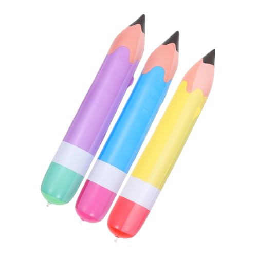 MOLUCKFU 3 Stück Teiliges Aufblasbares Bleistiftspielzeug aus Strapazierfähigem PVC Leichtes Party und Klassenzimmerdekor Bunte Bleistiftballons für Geburtstagsfeiern und MOLUCKFU 3 Stück Teiliges Aufblasbares Bleistiftspielzeug aus Strapazierfähigem PVC Leichtes Party und Klassenzimmerdekor Bunte Bleistiftballons für Geburtstagsfeiern und von MOLUCKFU
