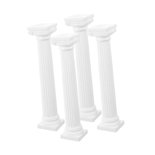 MOLUCKFU 4 Stück Römische Säulen Deko Miniature Säulen für Hochzeiten Garten und Tischdekoration Kreative und Foto Requisiten von MOLUCKFU