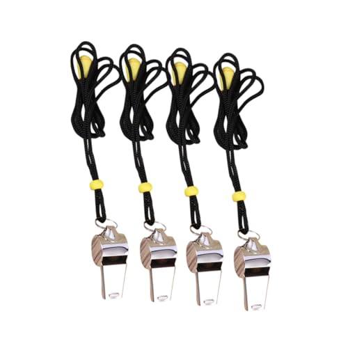 MOLUCKFU 4 Stück Teiliges Edelstahl Schiedsrichterpfeifen mit Lanyard Robuste Metallpfeifen für Fußball Trainer Lifeguards Sport und Notfälle Einfach Tragbar Langlebig und Rostfrei MOLUCKFU 4 Stück Teiliges Edelstahl Schiedsrichterpfeifen mit Lanyard Robuste Metallpfeifen für Fußball Trainer Lifeguards Sport und Notfälle Einfach Tragbar Langlebig und Rostfrei von MOLUCKFU