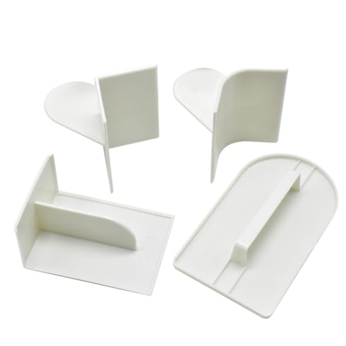 MOLUCKFU 4 Stück Teiliges Fondant Glätter Kuchen Smoother für Dessert Dekoration für Fondant Marzipan und T Form U Form Küchenwerkzeuge für Backliebhaber von MOLUCKFU