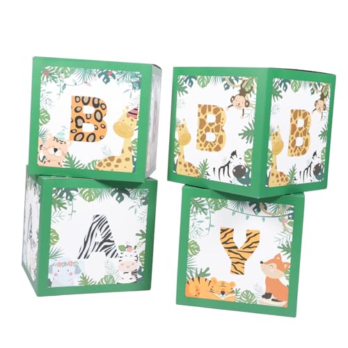 MOLUCKFU Elegante Luftballons Boxen Set 4pcs Baby Boxen Buchstaben Für Baby Dusche Geburtstag Bühne Dekoration von MOLUCKFU