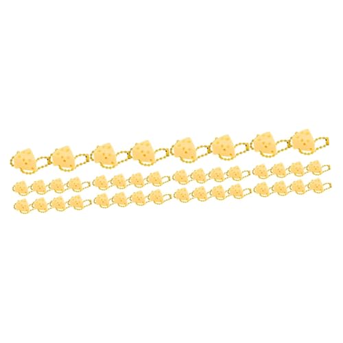 MOLUCKFU 40 Stück Käse Ornamente, Anhänger, Schlüsselanhänger, Dekoration, Dankeschön, Dekorativer Anhänger, Handtaschen Schlüsselanhänger, Käse Schlüsselanhänger, Rucksack Anhänger, von MOLUCKFU