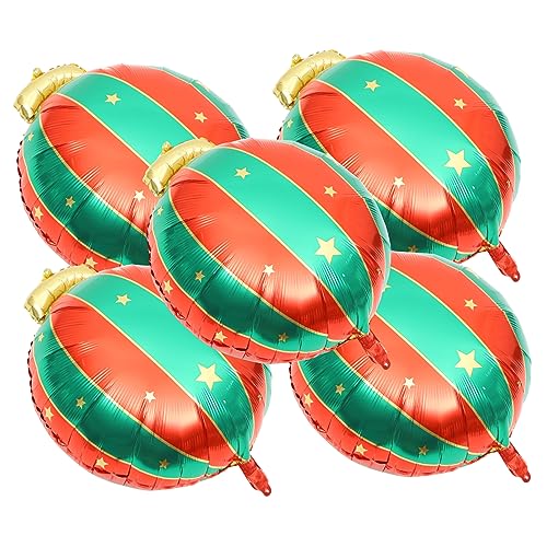 MOLUCKFU 5 Stück Teiliges Weihnachtsballons aus Aluminiumfolie Festliche Partydekoration für Weihnachtsfeiern Wohnzimmer Garten und Einkaufszentren und Ansprechende Luftballons für Optimale von MOLUCKFU