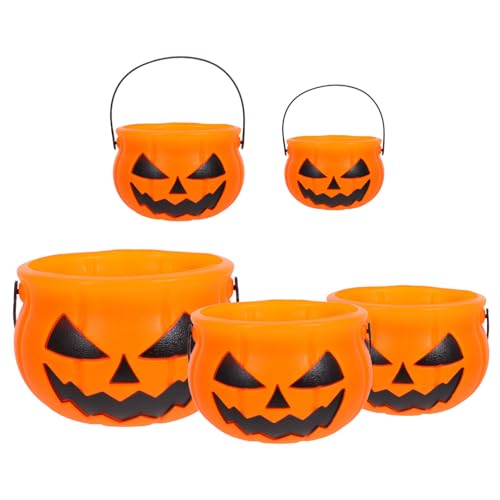 MOLUCKFU 5 Teiliger Kürbis Eimer, Kürbis Süßigkeitenhalter, Aufbewahrungsbehälter, Halloween Eimer Für Partys, Kürbis Süßigkeiten Eimer, Halloween Süßigkeiten Eimer, Trick Or Treat Eimer, MOLUCKFU 5 Teiliger Kürbis Eimer, Kürbis Süßigkeitenhalter, Aufbewahrungsbehälter, Halloween Eimer Für Partys, Kürbis Süßigkeiten Eimer, Halloween Süßigkeiten Eimer, Trick Or Treat Eimer, von MOLUCKFU
