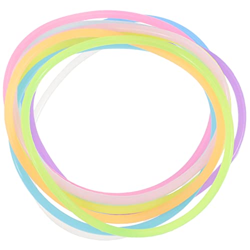 MOLUCKFU 50 Stück Im Dunkeln leuchtendes Armband Silikonarmband hühner Haarband Haar Band Zubehör Armbinde uhrenarmbänder leuchtende Haargummis Jelly Armbänder 80er Kieselgel MOLUCKFU 50 Stück Im Dunkeln leuchtendes Armband Silikonarmband hühner Haarband Haar Band Zubehör Armbinde uhrenarmbänder leuchtende Haargummis Jelly Armbänder 80er Kieselgel von MOLUCKFU