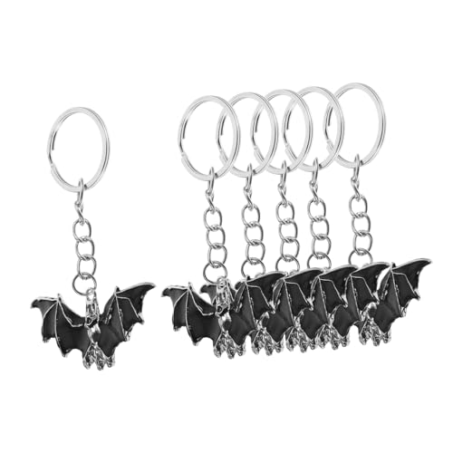 MOLUCKFU 6 Stück Fledermaus Schlüsselanhänger, Hängendes Ornament, Schlüsselanhänger Für Taschendekoration, Rucksackanhänger, Gepäckanhänger, Neuartiger Schlüsselanhänger, Fledermaus von MOLUCKFU