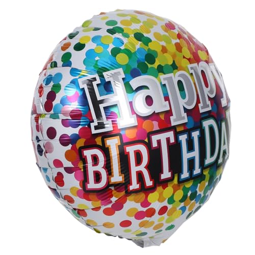 MOLUCKFU 6 Stück Runde Folienballons Happy Birthday Aluminiumfolie Heliumballons Schnelle Befüllung Wiederverwendbar Wetterfest Bunte Partydeko für Geburtstagshintergrund und Fotorequisiten MOLUCKFU 6 Stück Runde Folienballons Happy Birthday Aluminiumfolie Heliumballons Schnelle Befüllung Wiederverwendbar Wetterfest Bunte Partydeko für Geburtstagshintergrund und Fotorequisiten von MOLUCKFU