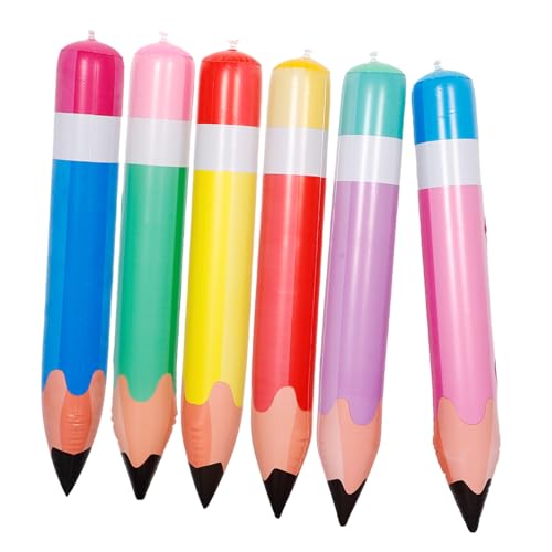 MOLUCKFU 6 Stück Teiliges PVC Aufblasbares Bleistift Bunte Riesen Bleistifte Leichtes und Reißfestes Schulparty Deko Lebendige Farben Klassenzimmer und Geburtstagsschmuck MOLUCKFU 6 Stück Teiliges PVC Aufblasbares Bleistift Bunte Riesen Bleistifte Leichtes und Reißfestes Schulparty Deko Lebendige Farben Klassenzimmer und Geburtstagsschmuck von MOLUCKFU