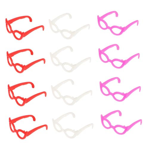 MOLUCKFU 60st Mini-Brille Mini-Puppen-Sonnenbrillen-Requisiten Minipuppenbrille Puppe DIY Dress-up Sonnenbrille Mini-Sonnenbrille Für Puppe Prop Puppe Sonnenbrille Zubehör Plastik von MOLUCKFU