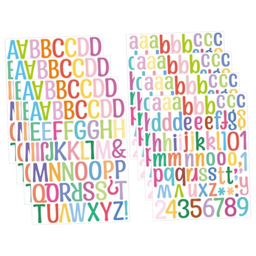 MOLUCKFU 8 Bögen Zahlen-Buchstaben-Aufkleber Selbstklebend Vinyl Buchstaben-Nummern Sticker Für Scrapbook DIY Projekt Tagebuch Handyhülle Glas Tasse MOLUCKFU 8 Bögen Zahlen-Buchstaben-Aufkleber Selbstklebend Vinyl Buchstaben-Nummern Sticker Für Scrapbook DIY Projekt Tagebuch Handyhülle Glas Tasse von MOLUCKFU
