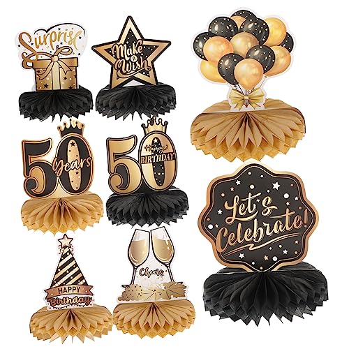 MOLUCKFU Wabendekoration Zum 50. Geburtstag 8 Stück Ornament Zum 50. Geburtstag Partyzubehör für Feiern MOLUCKFU Wabendekoration Zum 50. Geburtstag 8 Stück Ornament Zum 50. Geburtstag Partyzubehör für Feiern von MOLUCKFU