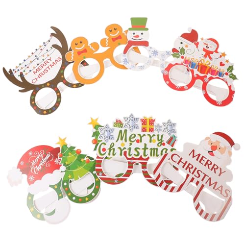 MOLUCKFU 8Pcs Weihnachtspapierbrillen Party Dekoration Lieferungen Brillen Rahmen Weihnachtsdekoration Urlaub Kreative Neue Kinder Weihnachtsbrillen Foto Requisite Party Eyewear Requisiten Spaß MOLUCKFU 8Pcs Weihnachtspapierbrillen Party Dekoration Lieferungen Brillen Rahmen Weihnachtsdekoration Urlaub Kreative Neue Kinder Weihnachtsbrillen Foto Requisite Party Eyewear Requisiten Spaß von MOLUCKFU