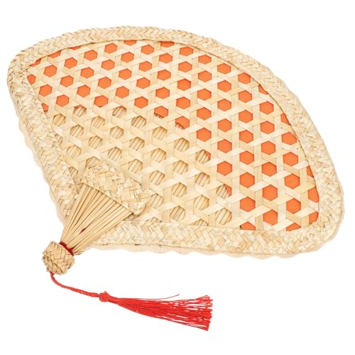 MOLUCKFU Handgefertigter Weidenfächer aus Rustikaler Handventilator für Sommer Kühlfächer für Outdoor Aktivitäten Handgewebt im Klassischen Stil von MOLUCKFU