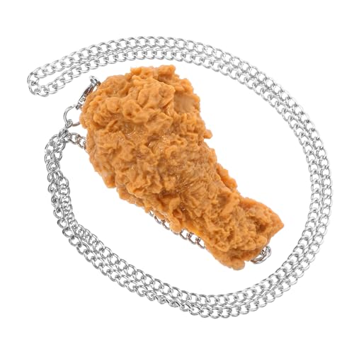 MOLUCKFU Künstliche Lebensmittelkette Mit Gebratenen Hähnchenschenkeln Als Anhänger Dekorative Lebensmittelkette Aus PVC-Material Hip-pop-kleidungsaccessoire Für Mode MOLUCKFU Künstliche Lebensmittelkette Mit Gebratenen Hähnchenschenkeln Als Anhänger Dekorative Lebensmittelkette Aus PVC-Material Hip-pop-kleidungsaccessoire Für Mode von MOLUCKFU