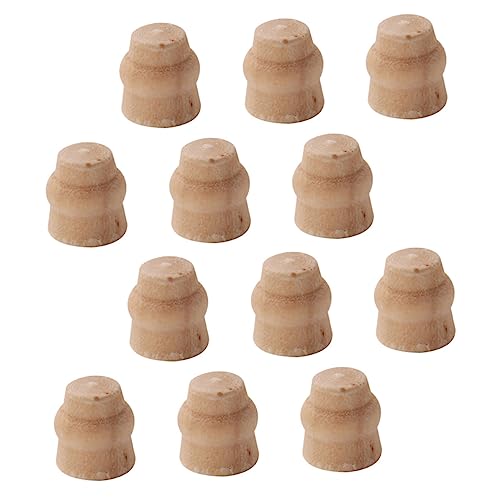 MOLUCKFU Mini-möbelbeine Aus Holz Mini-tischbeine Mini Dekoration 12 Stück Mini-möbel-ersatzfüße Mini-DIY-zubehör Für Sammler von MOLUCKFU