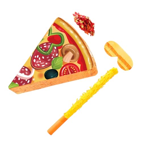 MOLUCKFU Pizza Piñata mit Augenbinde und Konfetti Lustige Food Motto Party Dekoration für Geburtstagsfeiern Cinco De Mayo Spiele und Gruppenunterhaltung MOLUCKFU Pizza Piñata mit Augenbinde und Konfetti Lustige Food Motto Party Dekoration für Geburtstagsfeiern Cinco De Mayo Spiele und Gruppenunterhaltung von MOLUCKFU