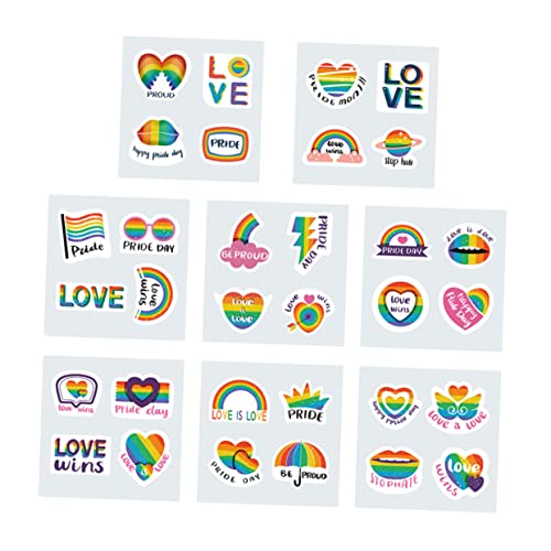 MOLUCKFU Pride Aufkleber Regenbogen Gay Transfer Sticker 8 Bögen DIY Dekoration Für Kleidung Auto Fenster MOLUCKFU Pride Aufkleber Regenbogen Gay Transfer Sticker 8 Bögen DIY Dekoration Für Kleidung Auto Fenster von MOLUCKFU