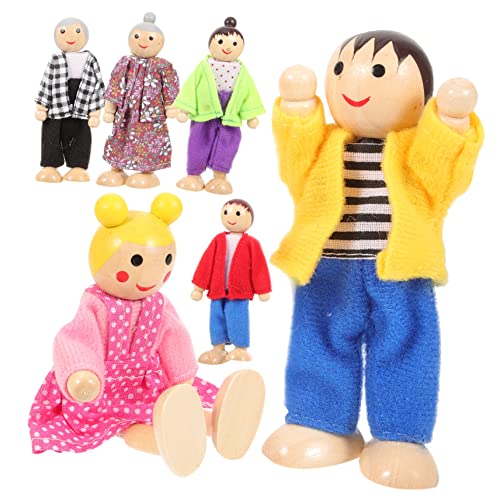 MOLUCKFU Puppenfamilie Set Holzfiguren Familie 1 Set Holzpuppen Familie Miniatur Figuren Für Bewegliche Puppen Für Kreatives Ideales Für Kleinkinder Und Vorschulkinder MOLUCKFU Puppenfamilie Set Holzfiguren Familie 1 Set Holzpuppen Familie Miniatur Figuren Für Bewegliche Puppen Für Kreatives Ideales Für Kleinkinder Und Vorschulkinder von MOLUCKFU