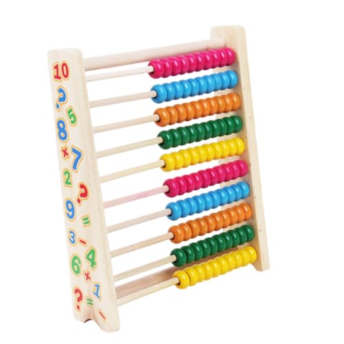 MOLUCKFU Teiliges Holzperlen rechenrahmen Bunter aus Holz Sicherer Zählrahmen für Vorschulkinder Ab Jahren Glatte Oberfläche Schadstofffrei Fördert Frühe Zufällige Farbe Zufällige Farbe von MOLUCKFU