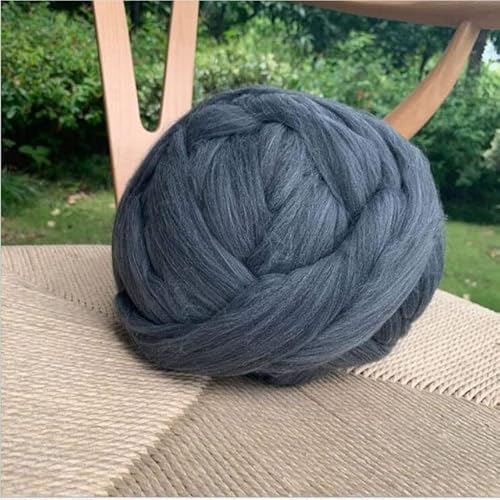 250 g superweiche Merinowolle zum Selbermachen, dicker Arm, Roving, Strickdecke, grobe Wolle, handgestrickt, Spinnen, Häkeln, Nähgarn von MOLUO