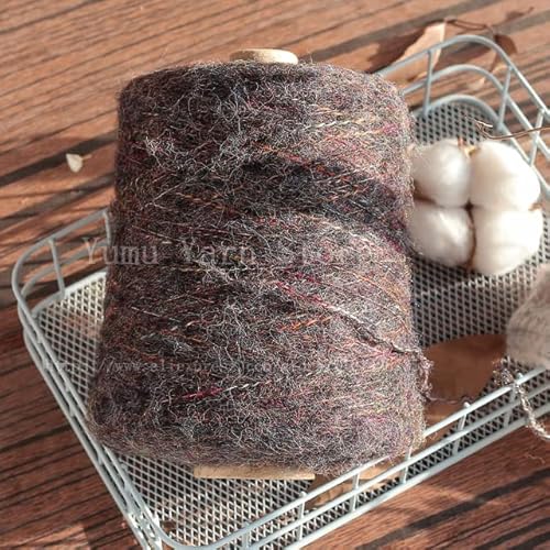 500 g superweiches Handstrick-Woll-Anti-Pilling-Mohair-Garn für lange Plüsch-Flaum-Häkel-Pullover-Schal-Strickjacken von MOLUO