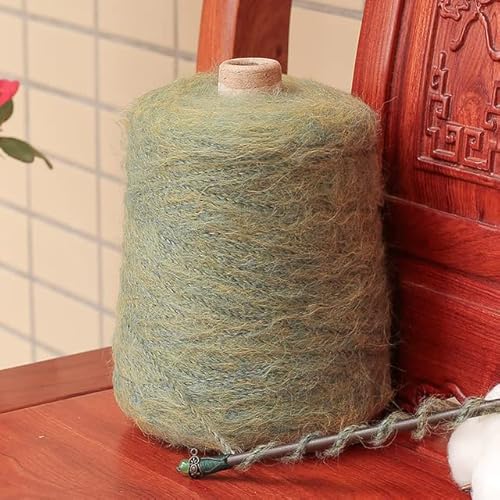 500 g superweiches Handstrick-Woll-Anti-Pilling-Mohair-Garn für lange Plüsch-Flaum-Häkel-Pullover-Schal-Strickjacken von MOLUO