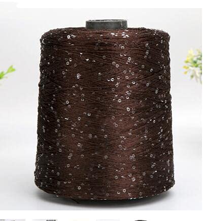 Häkelgarn zum Stricken - Polyestergarn mit Pailletten 500 g - Garn mit Schlaufen und Lurex - Large Coil Häkelgarn zum Stricken - Polyestergarn mit Pailletten 500 g - Garn mit Schlaufen und Lurex - Large Coil von MOLUO