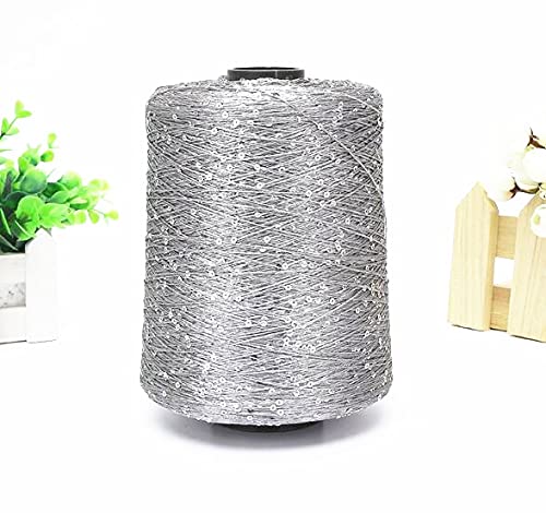 MOLUO Häkelgarn zum Stricken - Polyestergarn mit Pailletten 500 g - Garn mit Schlaufen und Lurex - Large Coil Strickgarn von MOLUO