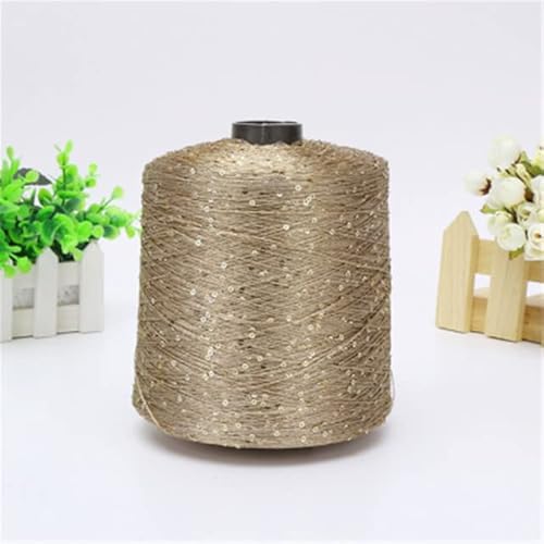 MOLUO Häkelgarn zum Stricken - Polyestergarn mit Pailletten 500 g - Garn mit Schlaufen und Lurex - Large Coil Strickgarn von MOLUO
