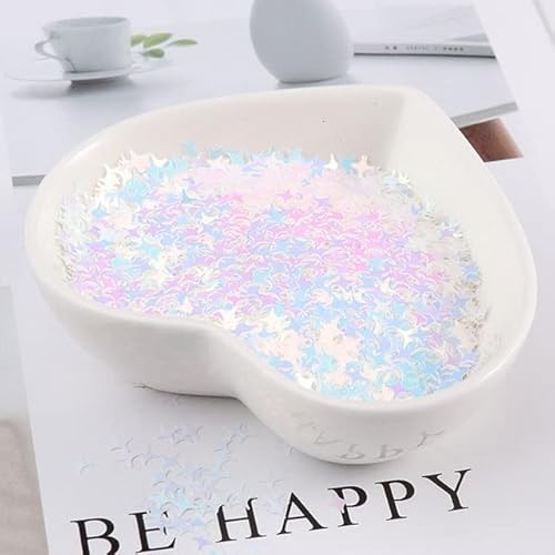 MOLUO Umweltfreundliche PET Ultradünne 4 mm Cross Star Nail Pailletten gemischte holografische Laser-Silber-Glitter-Pailletten für Craft Nail Art Decor MOLUO Umweltfreundliche PET Ultradünne 4 mm Cross Star Nail Pailletten gemischte holografische Laser-Silber-Glitter-Pailletten für Craft Nail Art Decor von MOLUO