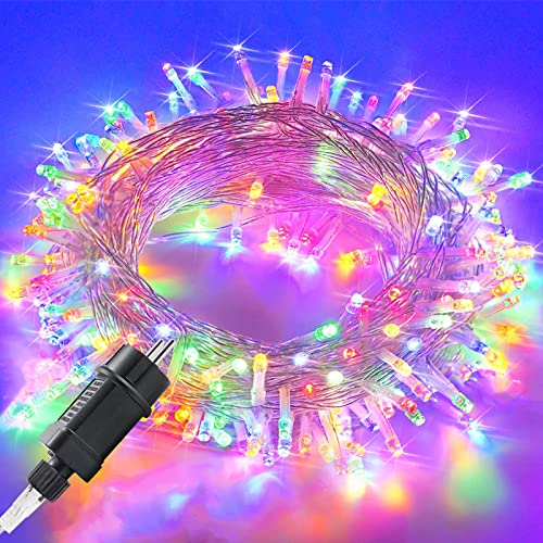 Lichterkette außen 30m 300er LED Lichterkette Weihnachtsbaum Strombetrieben (31V) mit Timer, Speicherfunktion, 8 Modi, IP44 Wasserdicht für Weihnachten Partys Hochzeit Halloween Ostern Garten, Bunt von MOLVCE