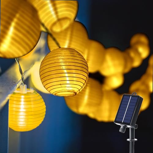 MOLVCE Lampions Lichterkette außen Solar 8M 30LEDs Lichterkette Laternen Innen 8 Modi Timer Outdoor Solarbetrieben Lichterkette Wetterfest für Garten Terrasse Balkon Hof Hochzeit Deko, Warmweiß MOLVCE Lampions Lichterkette außen Solar 8M 30LEDs Lichterkette Laternen Innen 8 Modi Timer Outdoor Solarbetrieben Lichterkette Wetterfest für Garten Terrasse Balkon Hof Hochzeit Deko, Warmweiß von MOLVCE