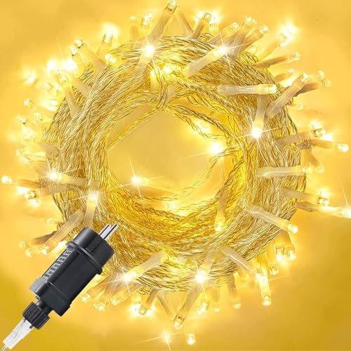 MOLVCE Lichterkette außen 100m 800er LED Lichterkette Weihnachtsbaum Strombetrieben mit Timer, Speicherfunktion, 8 Modi, IP44 Wasserdicht für Weihnachten Partys Hochzeit Halloween, Warmweiß MOLVCE Lichterkette außen 100m 800er LED Lichterkette Weihnachtsbaum Strombetrieben mit Timer, Speicherfunktion, 8 Modi, IP44 Wasserdicht für Weihnachten Partys Hochzeit Halloween, Warmweiß von MOLVCE