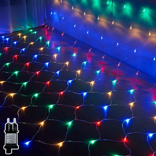 MOLVCE Lichternetz Außen 3x3M 272 leds, Lichtvorhang mit 9-Modi-Stecker, Timer und Speicherfunktion, Erweiterbar IP44 Wasserdichtes Lichternetz für Gärten, Räume, Balkon, Büsche, Party, Bunt MOLVCE Lichternetz Außen 3x3M 272 leds, Lichtvorhang mit 9-Modi-Stecker, Timer und Speicherfunktion, Erweiterbar IP44 Wasserdichtes Lichternetz für Gärten, Räume, Balkon, Büsche, Party, Bunt von MOLVCE