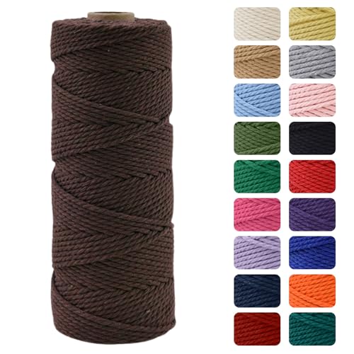 MOMAHUA 3mm Braun Makramee Garn, 100m Makramee Baumwollgarn 2mm/3mm, Baumwollkordel Natur, Baumwoll Bastelschnur für Basteln Stricken Boho Deko DIY Handwerk Wandbehang Wohnzimmer Balkon MOMAHUA 3mm Braun Makramee Garn, 100m Makramee Baumwollgarn 2mm/3mm, Baumwollkordel Natur, Baumwoll Bastelschnur für Basteln Stricken Boho Deko DIY Handwerk Wandbehang Wohnzimmer Balkon von MOMAHUA