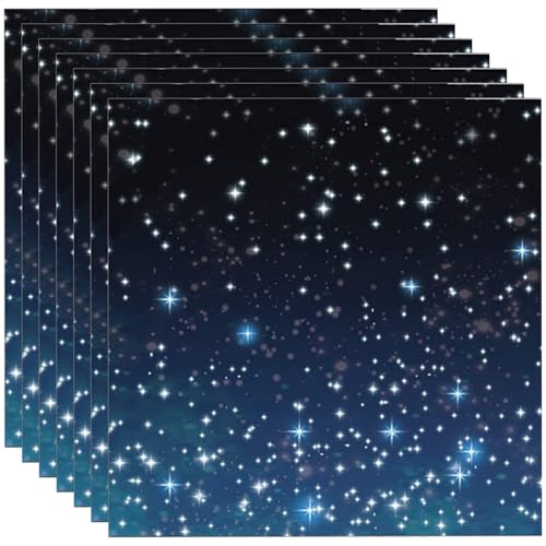 MOMAHUA Sternenhimmel Geburtstag Servietten, 20 Stück Blau Weltraum Party Servietten Tischdeko, 33x33cm Papierservietten Paper Napkins, Kindergeburtstag Party Zubehör für Galaxie Deko Tischserviette von MOMAHUA