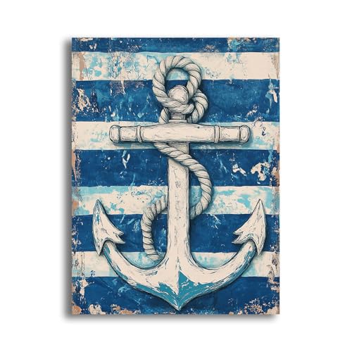 MOMAKA 5D Diamond Painting Kits Anker, DIY Diamant Malerei Full Drill Set, Runde Diamant Arts Craft Cross Stickerei Malerei Kits für die Home Wanddekoration 30x40 cm rk412 MOMAKA 5D Diamond Painting Kits Anker, DIY Diamant Malerei Full Drill Set, Runde Diamant Arts Craft Cross Stickerei Malerei Kits für die Home Wanddekoration 30x40 cm rk412 von MOMAKA
