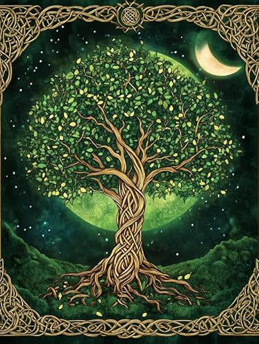 MOMAKA 5D Diamond Painting Kits Baum Des Lebens,für Erwachsene, DIY Diamant Malerei Full Drill Set Mond, Runde Diamant Arts Craft Cross Stickerei Malerei Kits für die Home Wanddekoration 30x40cm-54 MOMAKA 5D Diamond Painting Kits Baum Des Lebens,für Erwachsene, DIY Diamant Malerei Full Drill Set Mond, Runde Diamant Arts Craft Cross Stickerei Malerei Kits für die Home Wanddekoration 30x40cm-54 von MOMAKA