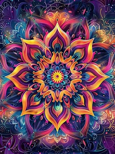 MOMAKA 5D Diamond Painting Kits Mandala-Blume,für Erwachsene, DIY Diamant Malerei Full Drill Set Glänzend, Runde Diamant Arts Craft Cross Stickerei Malerei Kits für die Home Wanddekoration 30x40cm-11 MOMAKA 5D Diamond Painting Kits Mandala-Blume,für Erwachsene, DIY Diamant Malerei Full Drill Set Glänzend, Runde Diamant Arts Craft Cross Stickerei Malerei Kits für die Home Wanddekoration 30x40cm-11 von MOMAKA