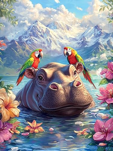 MOMAKA 5D Diamond Painting Kits Nashorn,für Erwachsene, DIY Diamant Malerei Full Drill Set Tier , Runde Diamant Arts Craft Cross Stickerei Malerei Kits für die Home Wanddekoration 30x40cm-71 MOMAKA 5D Diamond Painting Kits Nashorn,für Erwachsene, DIY Diamant Malerei Full Drill Set Tier , Runde Diamant Arts Craft Cross Stickerei Malerei Kits für die Home Wanddekoration 30x40cm-71 von MOMAKA