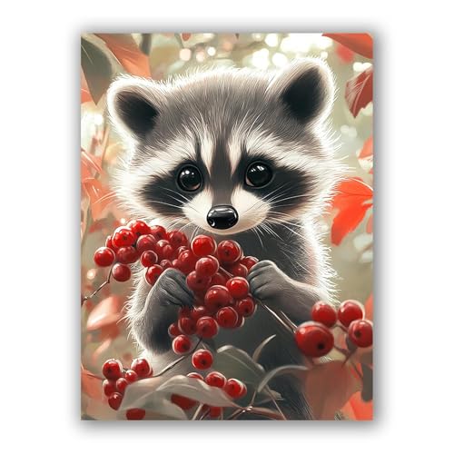 MOMAKA 5D Diamond Painting Kits Waschbär, DIY Diamant Malerei Full Drill Set Tier, Runde Diamant Arts Craft Cross Stickerei Malerei Kits für die Home Wanddekoration 30x40 cm MOMAKA 5D Diamond Painting Kits Waschbär, DIY Diamant Malerei Full Drill Set Tier, Runde Diamant Arts Craft Cross Stickerei Malerei Kits für die Home Wanddekoration 30x40 cm von MOMAKA