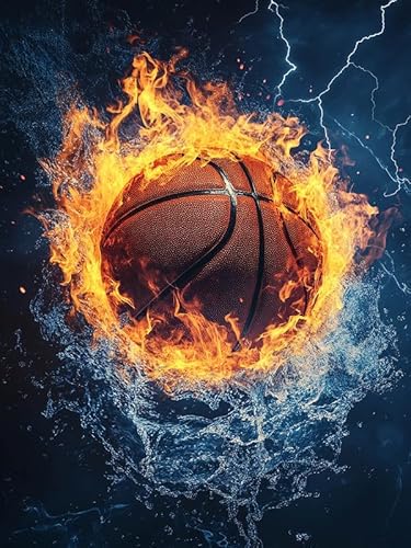 MOMAKA 5D Diamond Painting Kits Wasserfeuer-Fußball,DIY Diamant Malerei Full Drill Set Sport , Runde Diamant Arts Craft Cross Stickerei Malerei Kits für die Home Wanddekoration 30x40cm-73 MOMAKA 5D Diamond Painting Kits Wasserfeuer-Fußball,DIY Diamant Malerei Full Drill Set Sport , Runde Diamant Arts Craft Cross Stickerei Malerei Kits für die Home Wanddekoration 30x40cm-73 von MOMAKA